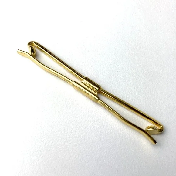 Vintage Collar Bar Clip – Gold Finish Classic Collar Bar - Picture 1 of 4